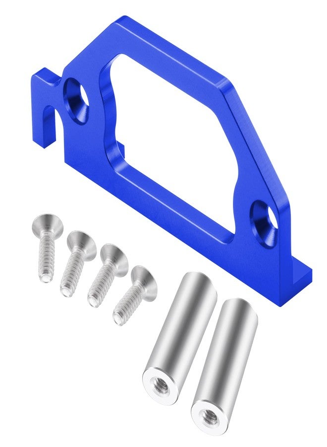 JGGZONE RC Aluminum Alloy Servo Mount Metal Servo Bracket Upgrade Parts Compatible with Tra-xxas LaTrax 1/18 Teton,Desert Prerunner RC Crawler Car Upgrade Replace Parts (Blue) - Image 2
